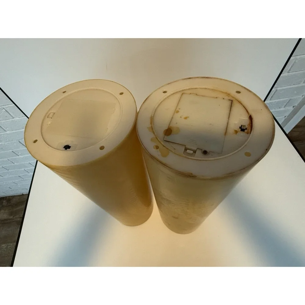 Gerson Everlasting Glow LED Pillar Candles‎ Set of 2 Gold 17